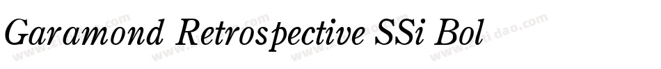 Garamond Retrospective SSi Bold Italic字体转换